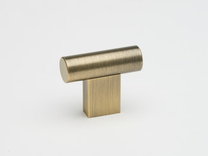 T PULL - Brass furniture knob _ Lo & Co Interiors